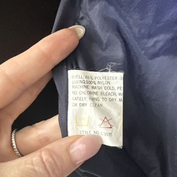 Pacific Trail Vintage 80s Windbreaker M Color Block Navy Purple READ - Picture 11 of 12